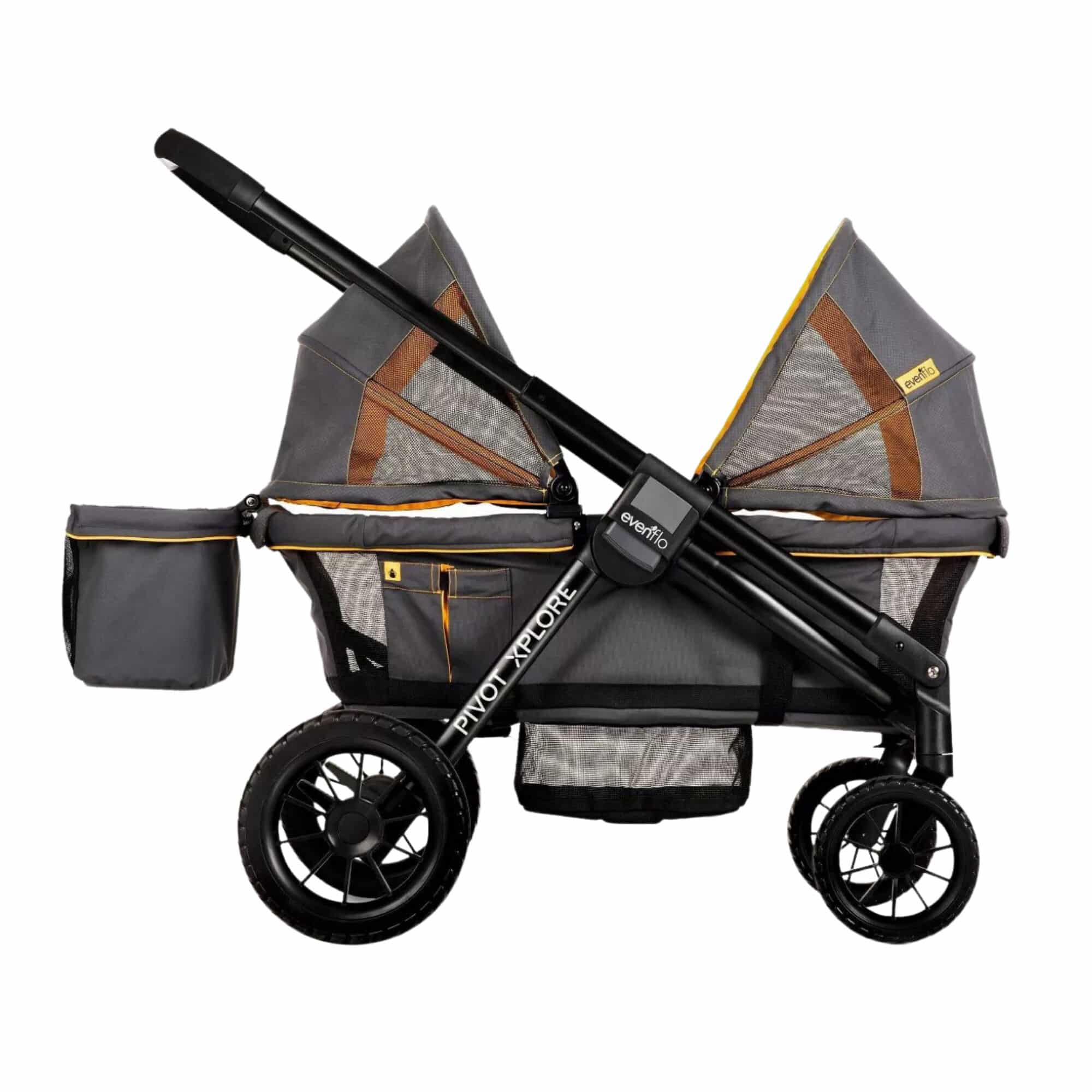 Evenflo Pivot Xplore all-terrain stroller wagon with canopies, available to rent and delivered in Sarasota