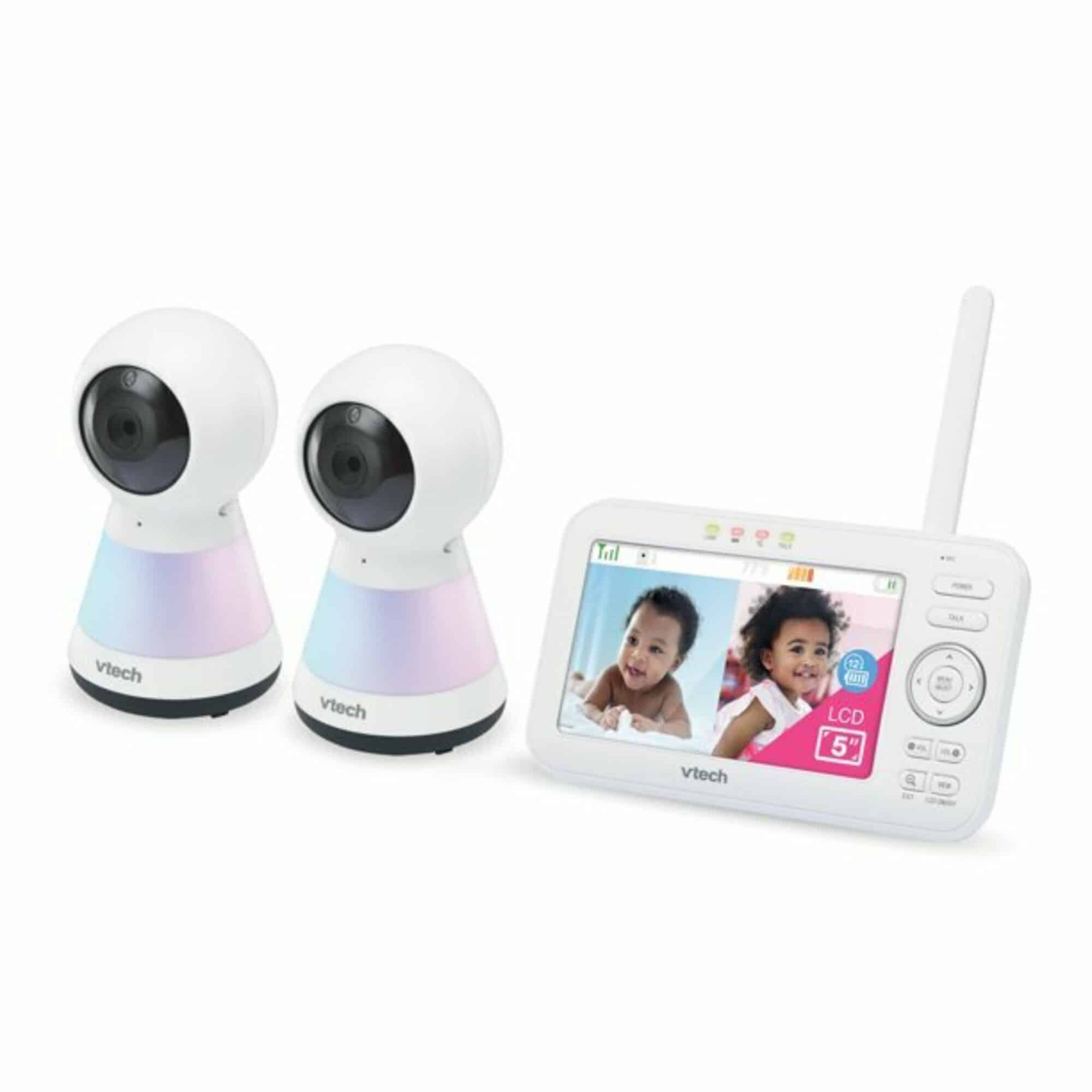 • Monitor Upgrade! • VTech 2 Camera 5" Digital Video Baby Monitor with Pan Scan and Night Light