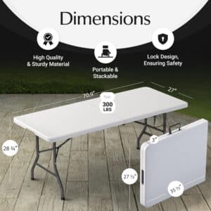 6' Folding Table