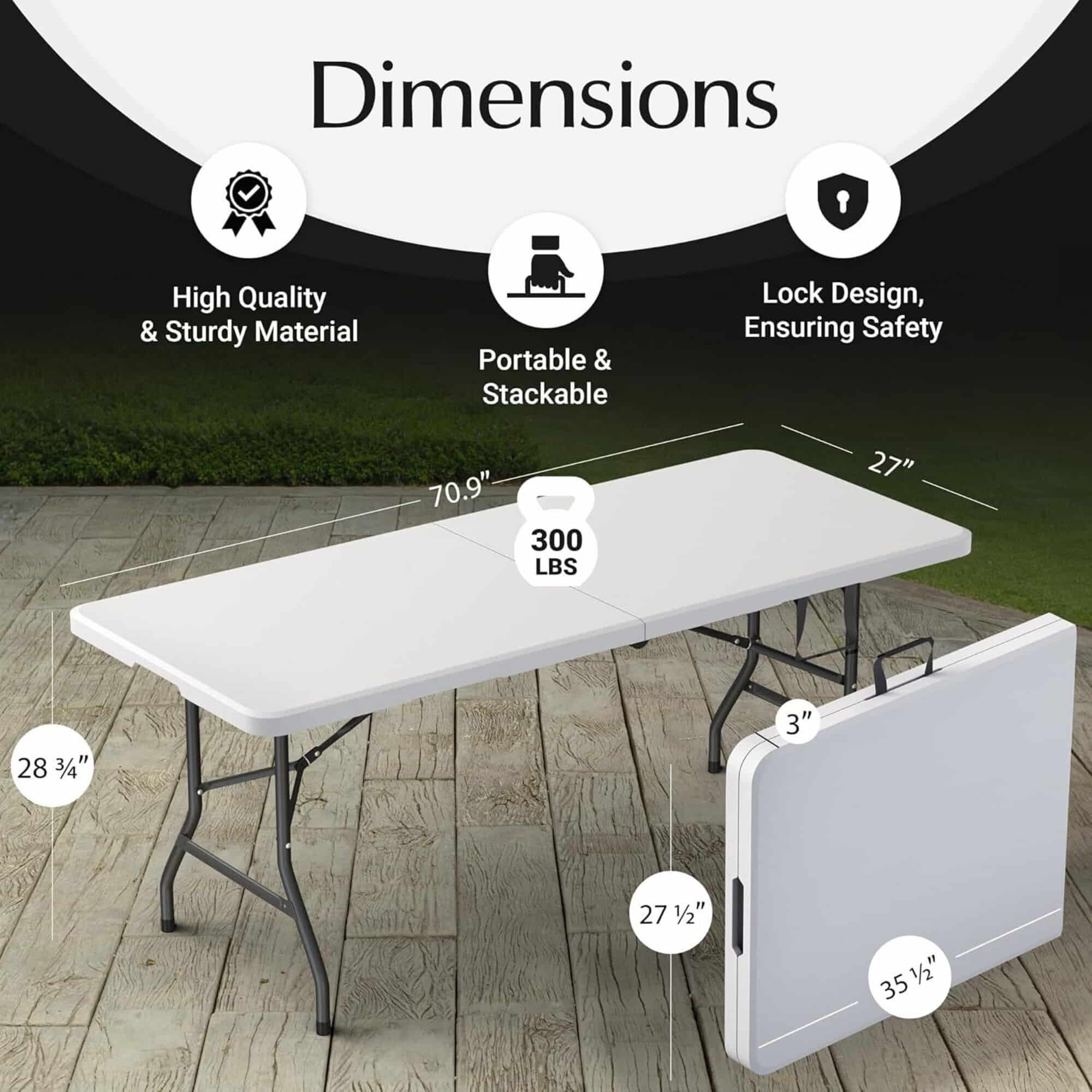 6' Folding Table